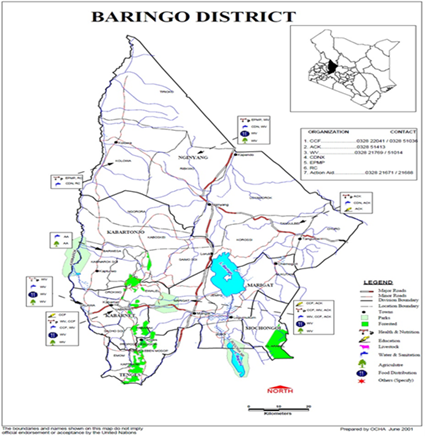  Map of Baringo District
