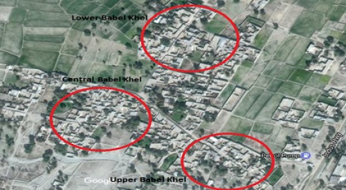 Map of Babel Khel District Karak Khyber Pakhtunkhwa Pakistan.