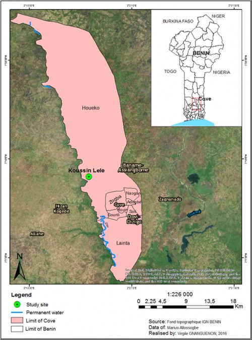 Map of the studied area